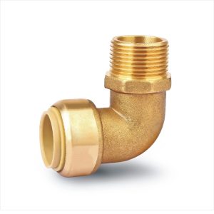 20mm x 3/4" PEX Elbow Male Push Fit – Lead Free Brass WaterMark