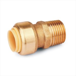 PEX PUSH FIT MALE CONNECTOR 20MM X 3/4" BSP LEAD FREE WATERMARK BRASS