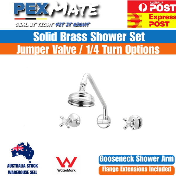 Shower Set Tap | WaterMark | 1/4 Turn | Ceramic Cartridge | Chrome - Image 2