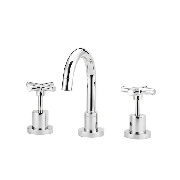 BELLINO CHROME BASIN TAP SET JUMPER VALVE LEAD FREE WATERMARK