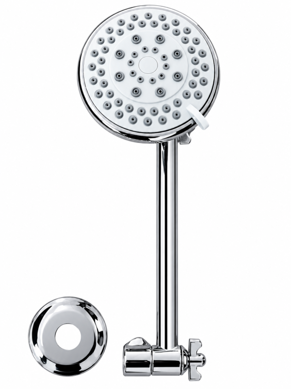 Shower Arm and Rose Chrome 5 Function WaterMark WELS 3 Star 9L/min - Image 4