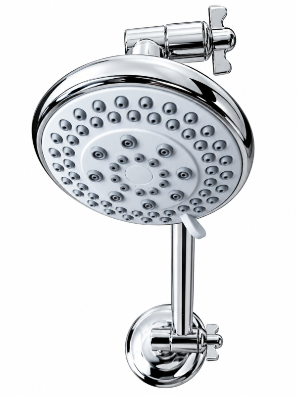 Shower Arm and Rose Chrome 5 Function WaterMark WELS 3 Star 9L/min - Image 3