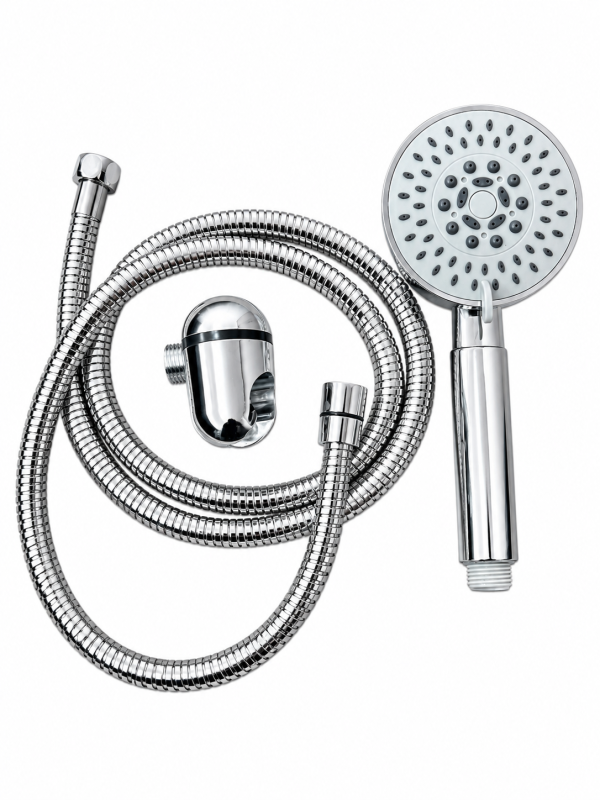 Hand Shower on Bracket Chrome 5 Function WaterMark WELS 4 Star 7.5L/min - Image 4