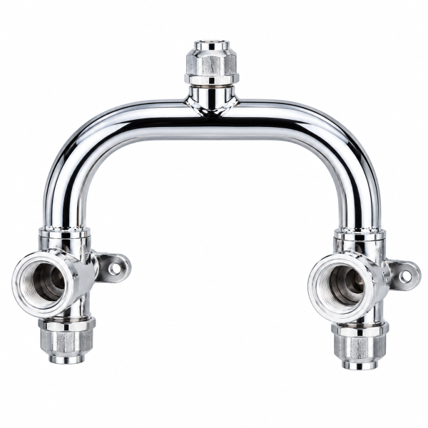 Shower Breech 150mm Centres Copper Compression C/P | WaterMark | Lead Free