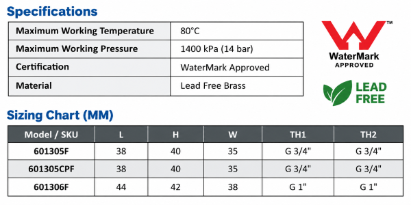 15mm Vacuum Breaker (1/2") Brass Garden Tap Backflow Valve WaterMark Lead Free - Image 4