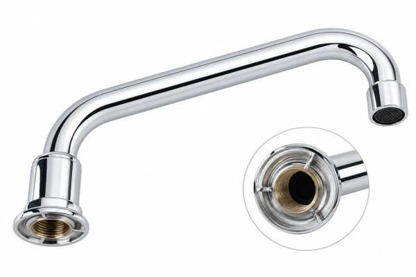 Hob Sink Spout 180mm Swivel Chrome | WaterMark | Lead Free | WELS 4 Star - Image 4