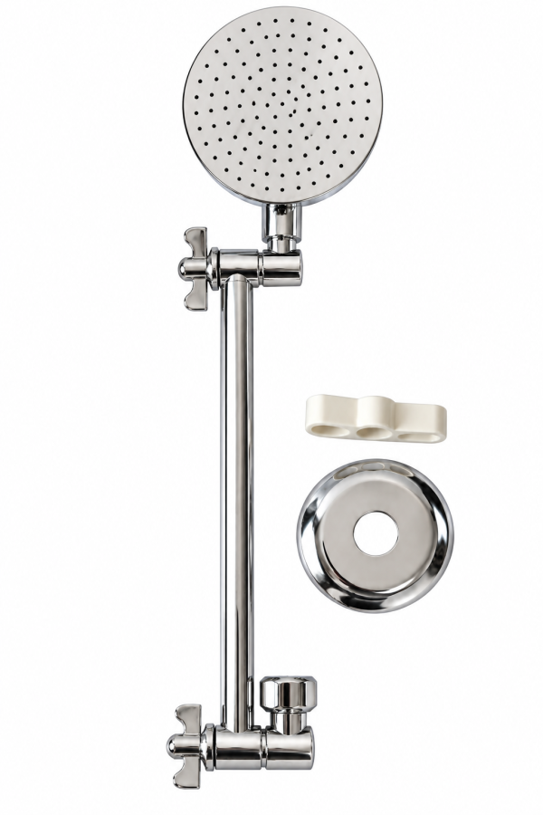 Adjustable Shower Arm and Rose Chrome WaterMark - Image 2