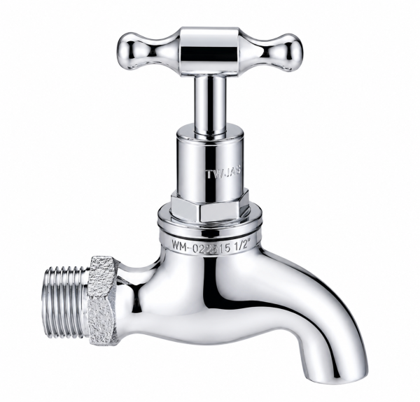 15mm Bib Cock 1/2" Lead Free WaterMark Chrome Brass Outdoor Tap
