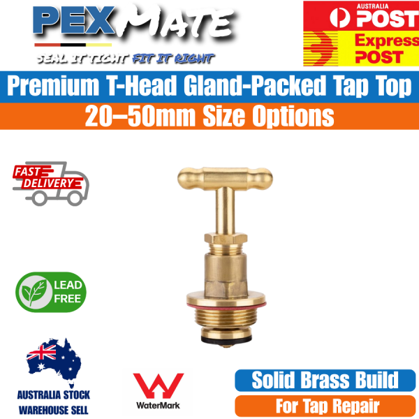 40mm T-Head Top Assembly Gland Packed WaterMark - Image 2