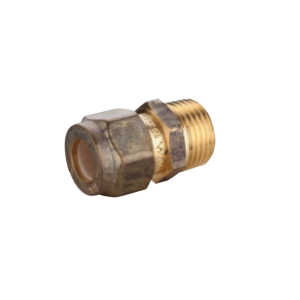 Male Compression Union 15mm x 15mm (1/2" C x 1/2" MI) WaterMark Lead Free Brass Copper Olive