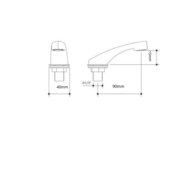 Fixed Basin Spout 110mm Chrome | WaterMark | Lead Free | WELS 4 Star - Image 3