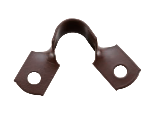 DN20 Side Saddle Clip for Copper Pipe 3/4" Brown Pipe Support Clip (100 Pack)