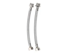 1/2" M/F 225mm Flexible Mixer Hose – 8mm PEX Core Stainless Steel