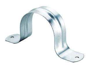DN50 Saddle Clip 50mm Galvanised Metal Pipe Support Bracket for Galvanised Pipes (20 Pack)