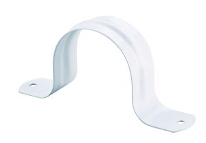 Saddle Clip for Pressure Pipe DN20 White 20 Pack Metal Pipe Clamp