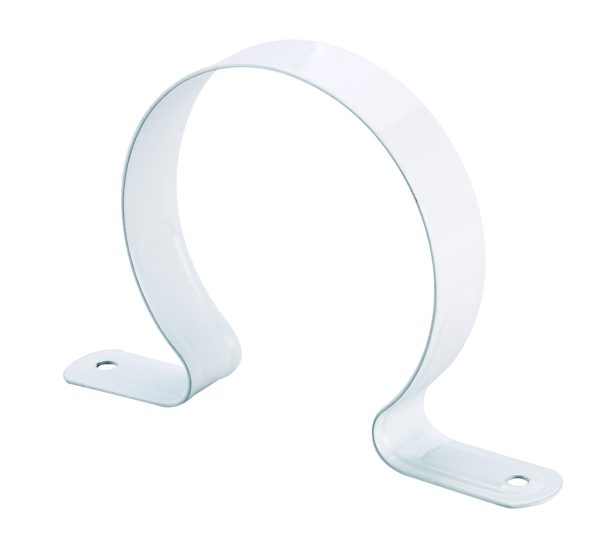 DN80 Saddle Clip for DWV Pipe 80mm White Powder Coated Pipe Support Bracket (20 Pack)