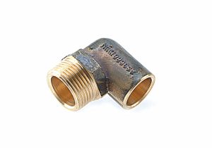 15mm x 15mm Brass Male Elbow (1/2" OD x 1/2" MI) WaterMark Approved
