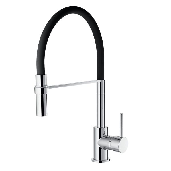 Black Kitchen Mixer Tap | WaterMark | Flexible Hose Sink Mixer