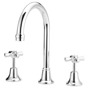 Anti Vandal Gooseneck Sink Tap Set – WaterMark Approved, Lead Free, WELS 4 Star