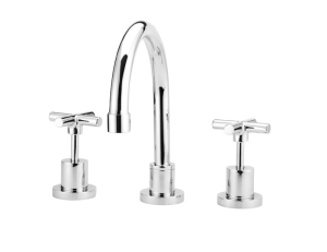 3 Piece Sink Set Jumper Valve Chrome WaterMark Lead Free Kitchen Tap