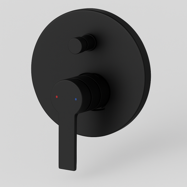 Matte Black Shower Diverter Mixer | WaterMark | Wall Mixer