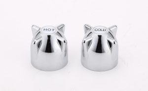 Chrome Metal Tap Handle Set Hot and Cold (1 Pair)