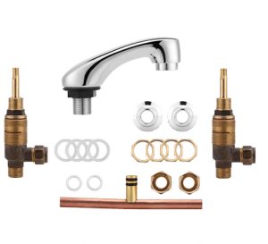 Unstyled Basin Set with Cast Spout – 4 Star WELS – Chrome Plated