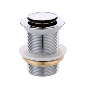 40mm x 80mm Pop Up Plug and Waste Chrome Plated Basin Waste