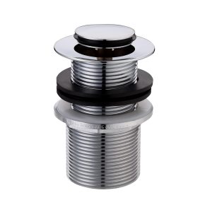 32/40mm x 80mm Pop Up Plug and Waste With Overflow and 40mm Adaptor WaterMark Chrome Plated Basin Waste