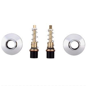 Chrome Tap Spindle Set with Large Flanges and Springs 75x35mm (1 Pair)