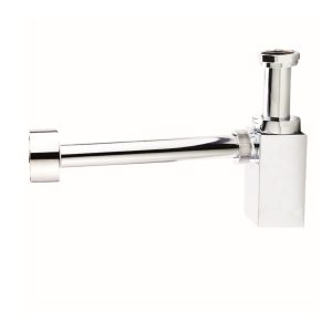 40mm Square Bottle Trap Chrome Plated Basin Waste WaterMark Approved