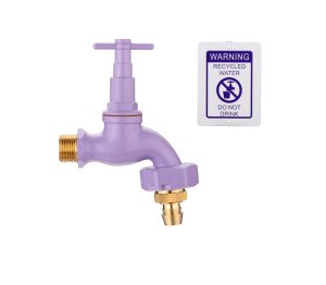 15mm Recycled Water Hose Tap (1/2" MI) Lilac WaterMark