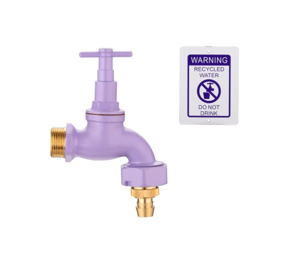 20mm Recycled Water Hose Tap (3/4" MI) Lilac WaterMark