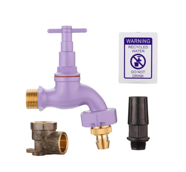 5/8" Recycled Water Hose Cock Set (MI) Lilac WaterMark