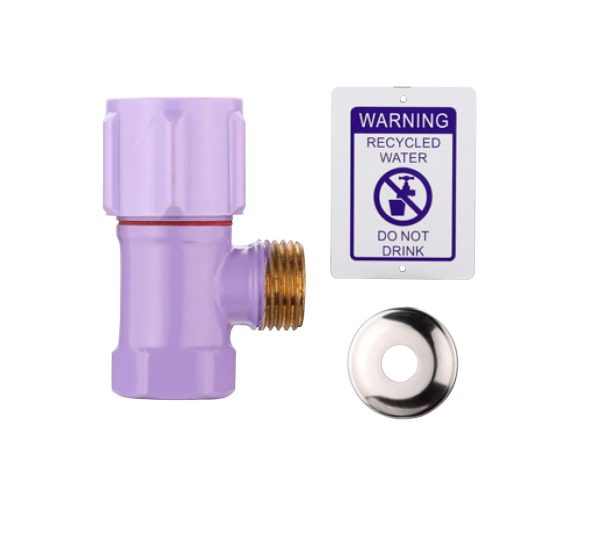 15mm Recycled Water Cistern Cock Kit Lilac WaterMark