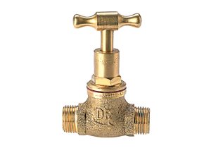 15mm Lead Free Brass Male to Male Stop Cock 1/2" BSP WaterMark