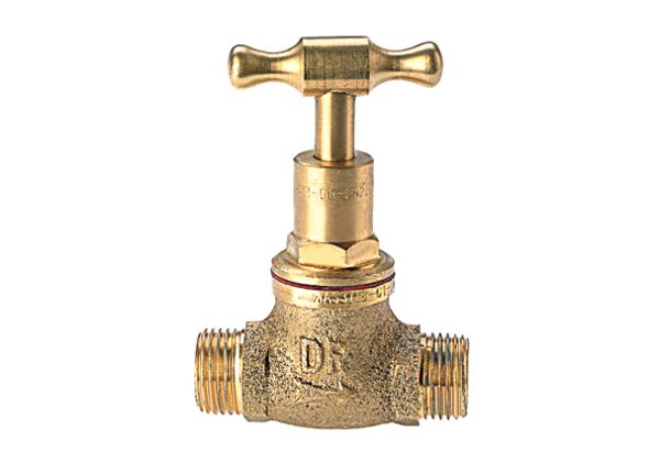 15mm Lead Free Brass Male to Male Stop Cock 1/2" BSP WaterMark