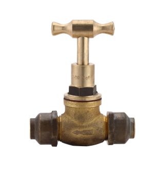 15mm Brass Flared Stop Cock (1/2") BR WaterMark Approved
