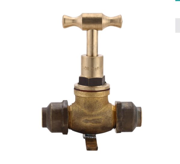 15mm Brass Flared Lugged Stop Cock | Lead Free WaterMark