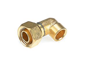 15mm x 15mm Brass Bent Union Connector (1/2" OD x 1/2" FI) WaterMark Approved