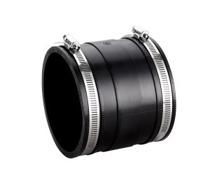100mm Flexible Coupling WaterMark for PVC Copper Gal CL Black