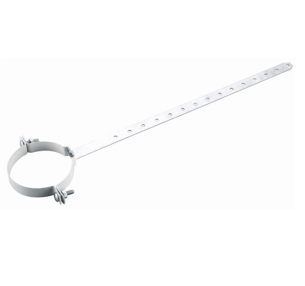 100mm GALVANISED HANGING CLIP FOR PVC PIPE (SHANK 450mm) (10 PER PKT)