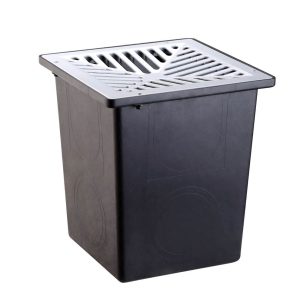 250mm RAINWATER PIT WITH ALUMINIUM GRATE FOR DRAINAGE
