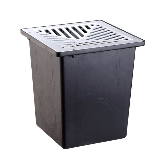 250mm RAINWATER PIT WITH ALUMINIUM GRATE FOR DRAINAGE