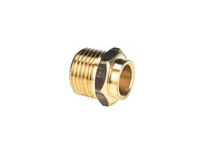 15mm Male Straight Connector Brass (1/2" OD x 1/2" MI) | WaterMark Approved