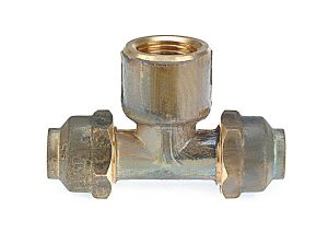 Female Flared Tee 20mm All Ends (3/4" FL x 3/4" FL x 3/4" FI) WaterMark Lead Free Brass