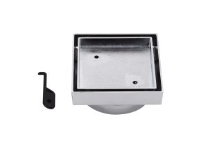 115mm x 100mm Floor Drain Tile Insert Chrome Plated WaterMark Bathroom Shower Drain