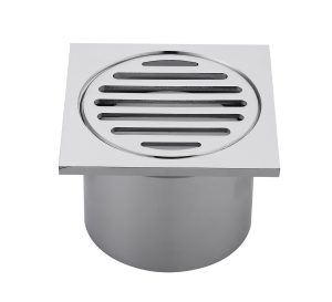 Square Floor Grate Leak Control 80mm Chrome WaterMark