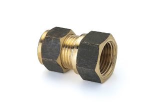 Female Compression Union 15mm x 15mm (1/2" C x 1/2" FI) WaterMark Lead Free Brass Copper Olive