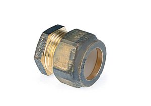LF 15mm Compression Stop End Copper Olive WaterMark Lead Free Brass (1/2" C)
